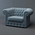 Modern Chelsi Armchair: Stylish & Comfortable 3D model small image 2