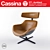 Elegant Cassina Highback Chair 3D model small image 1