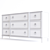Sleek Modern Dresser 3D model small image 3