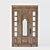  Custom Wooden Entrance Door | H2650 L1700 3D model small image 1
