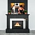 Classic Fireplace Set 3D model small image 1