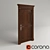 Elegant Classic Door 3D model small image 1