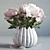 Elegant Peonies in a Vase 3D model small image 1