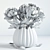 Elegant Peonies in a Vase 3D model small image 3
