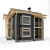 Rustic Timber Log House 3D model small image 1