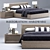 Elegant Grand Shutter Bed 3D model small image 1