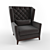 Italian Classic: Aurora Lounge Armchair 3D model small image 1