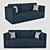 Sofia Modern Sofa - 2 Fabrics | 3dsmax2012 & OBJ Formats 3D model small image 1