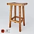 Industrial Loft Design Bar Stool 3D model small image 1