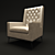 Title: Classic Elegance Victoria Armchair 3D model small image 1