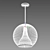 Sleek Chrome & Glass Pendant 3D model small image 2