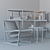 Elegant Gina Chair with Filu' Bookcase & Small Table - Paola Vella Design 3D model small image 2