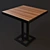 Studded Metal Table: Low & High Bar 3D model small image 1