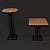 Studded Metal Table: Low & High Bar 3D model small image 3