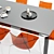 Scavolini Tai Flash: Vibrant Blue & Orange Chairs and Table 3D model small image 3