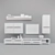 Modern Living Lumio: Elegant White Gloss Furniture Set 3D model small image 3