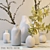 Title: Elegant White Ceramic Vases 3D model small image 1