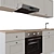 Modern IKEA Knokskhult Kitchen: Cabinets, Oven, Induction Cooktop, Hood, Sink & Faucet 3D model small image 2