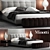 Luxury Minotti Andersen Quilted Bed 3D model small image 1