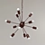 Celestial Bronze Chandelier 3D model small image 1