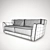 Elegant Leather Sofa - Bergère Longe 3D model small image 2