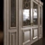 Elegant Double Glass Doors 3D model small image 2