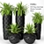 Elegant Turmalin Black Club Planter 3D model small image 1