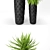 Elegant Turmalin Black Club Planter 3D model small image 2