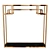 Elegant Gold Console & Mirror Set 3D model small image 3