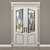 Elegant Stained Glass Double Door 3D model small image 1