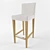 Sophisticated Oak Bar Chair 3D model small image 1