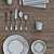 Elegant Marin Dinnerware Set 3D model small image 3