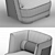 Elegant Frigerio Armchair 3D model small image 3