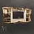 Glamorous Art Deco TV Frame 3D model small image 2