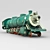 Vintage Steam Engine Locomotive 3D model small image 1