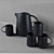 Stoneware Pitcher & Kettle Set 3D model small image 3