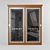 Classic Wardrobe with Glass Doors 3D model small image 1