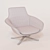 Swivel Lounge Chair with Headrest 3D model small image 2