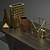 Gilded Elegance: 18 Decorative Pieces & 3 Designer Furniture 3D model small image 3