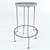 Rustic Iron Bar Stool - Vintage Industrial Seating 3D model small image 3