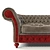 Elegant Velvet Divan Chesterfield 3D model small image 2