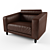 Italian Duke Armchair: Stylish and Comfortable 3D model small image 2