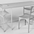 Industrial Desk and Chair Set 3D model small image 3