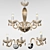 Basilano Chandelier: Stylish Acryl Glass and Chrome Design 3D model small image 1