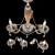 Basilano Chandelier: Stylish Acryl Glass and Chrome Design 3D model small image 2