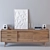 Retro-inspired Wood Media Console 3D model small image 1