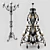 Elegant Iron Candelabra: Rialto Floor Ambiance 3D model small image 1