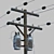 Electric Wooden Pole - USA Style 3D model small image 1