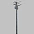 Electric Wooden Pole - USA Style 3D model small image 2