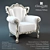 Elegant Poltrona Tiffany Armchair by Corte Zari 3D model small image 1